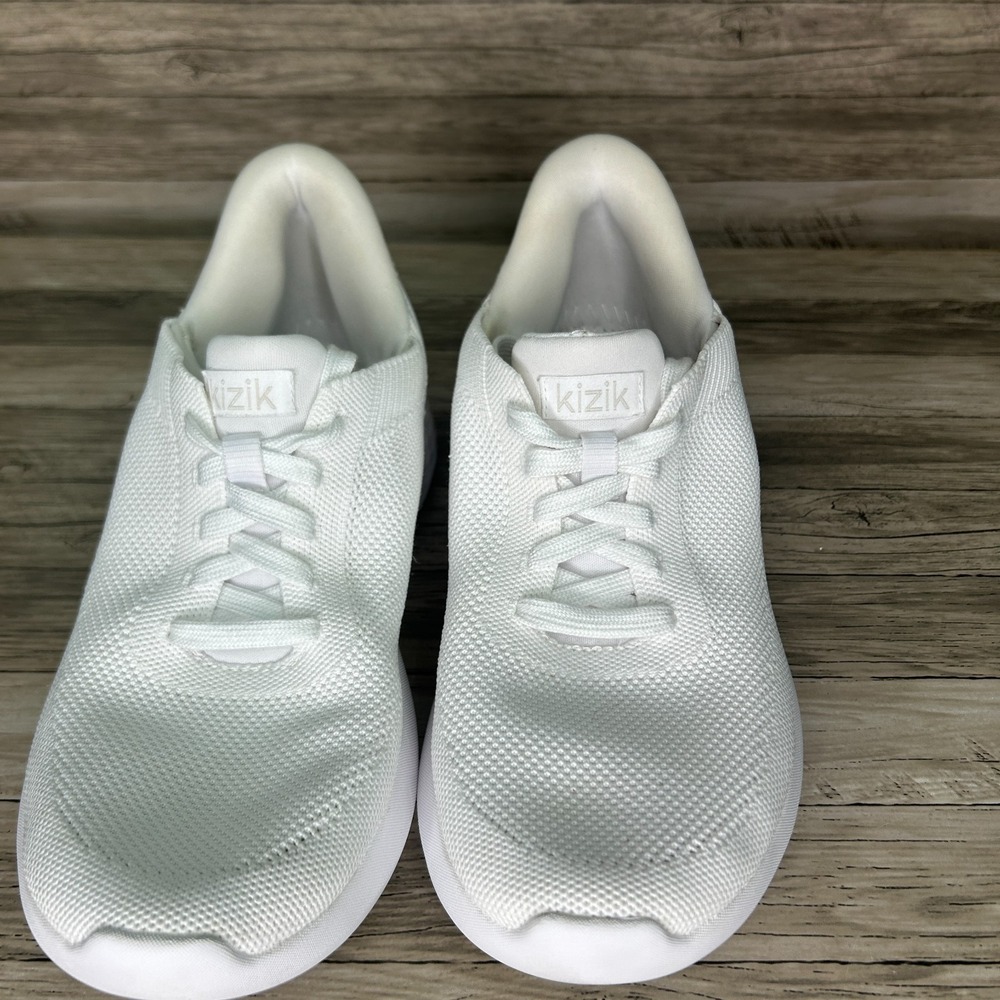 Kizik Athens Shoes Mens 6.5 Womens 8 White Slip On Hands Free Sneakers Comfort - Picture 4 of 11